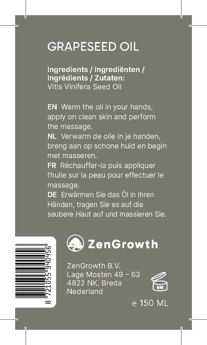 ZenGrowth 100% Natürliche Traubenkernöl 150ml