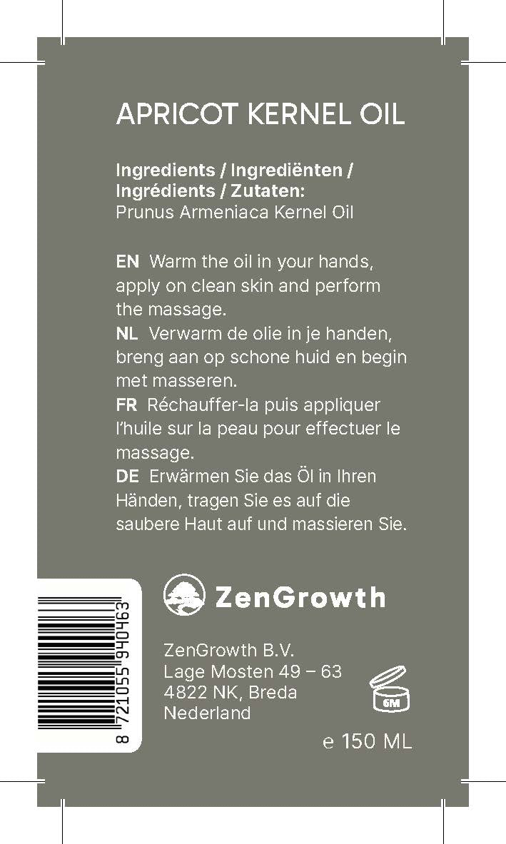 ZenGrowth 100% Natürliche Aprikosenkernöl 150ml