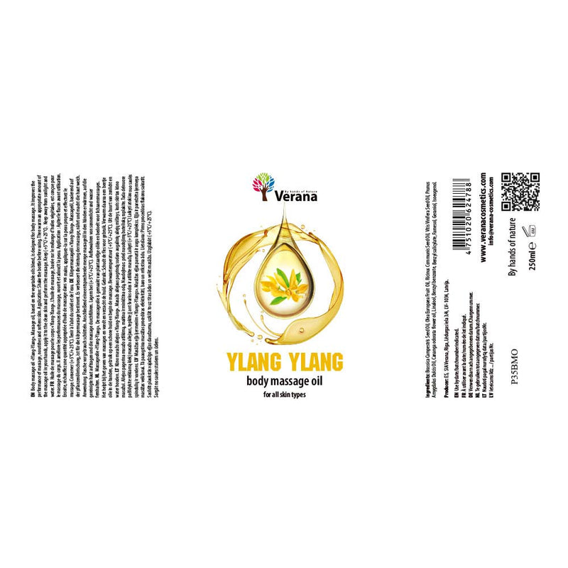 Verana 100% Natürliches Massageöl Ylang Ylang 250ml