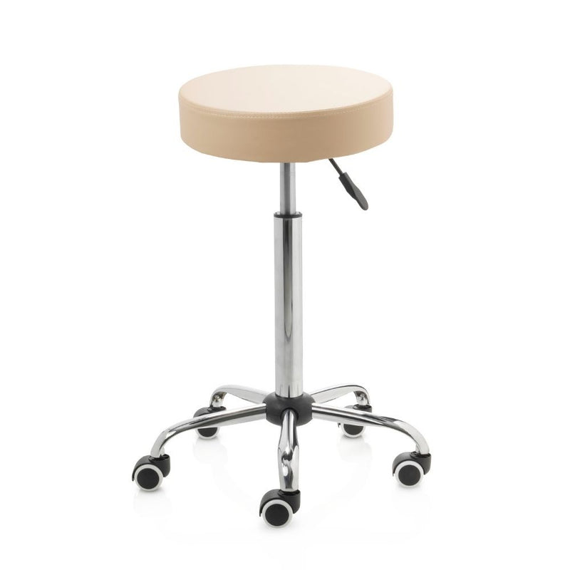 ZenGrowth Tabouret Beige mit Chromgestell