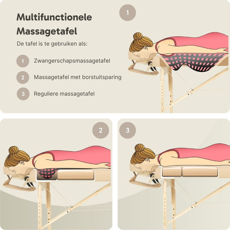 ZenGrowth Schwangerschaft-Massageliege Ipanema Braun 71cm