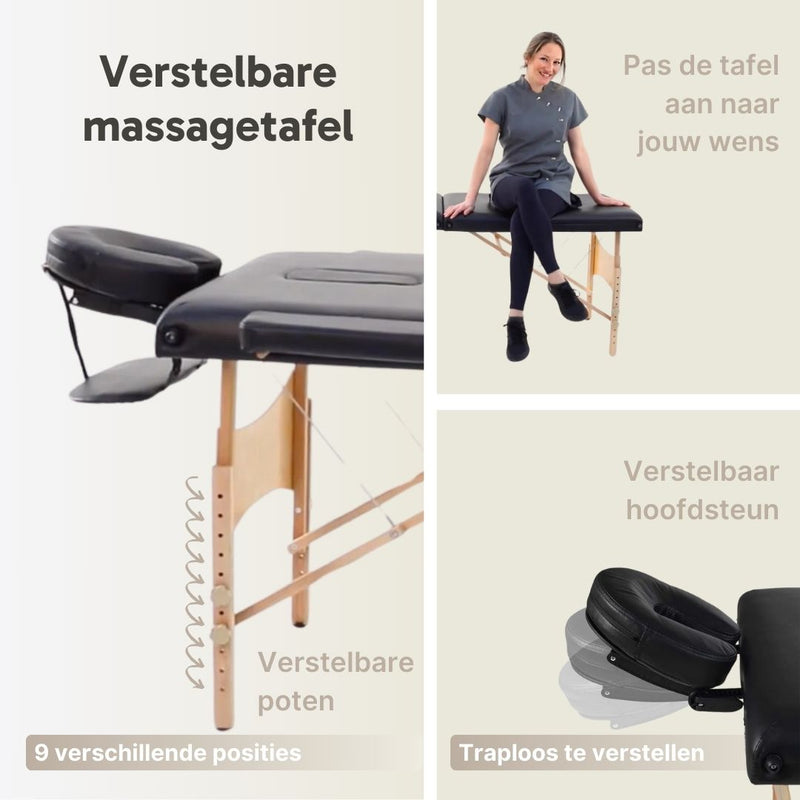 ZENGROWTH Massageliege Economy Flat Schwarz