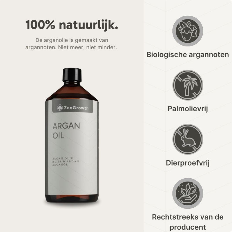 ZenGrowth 100 % biologisches kaltgepresstes Arganöl 1 Liter