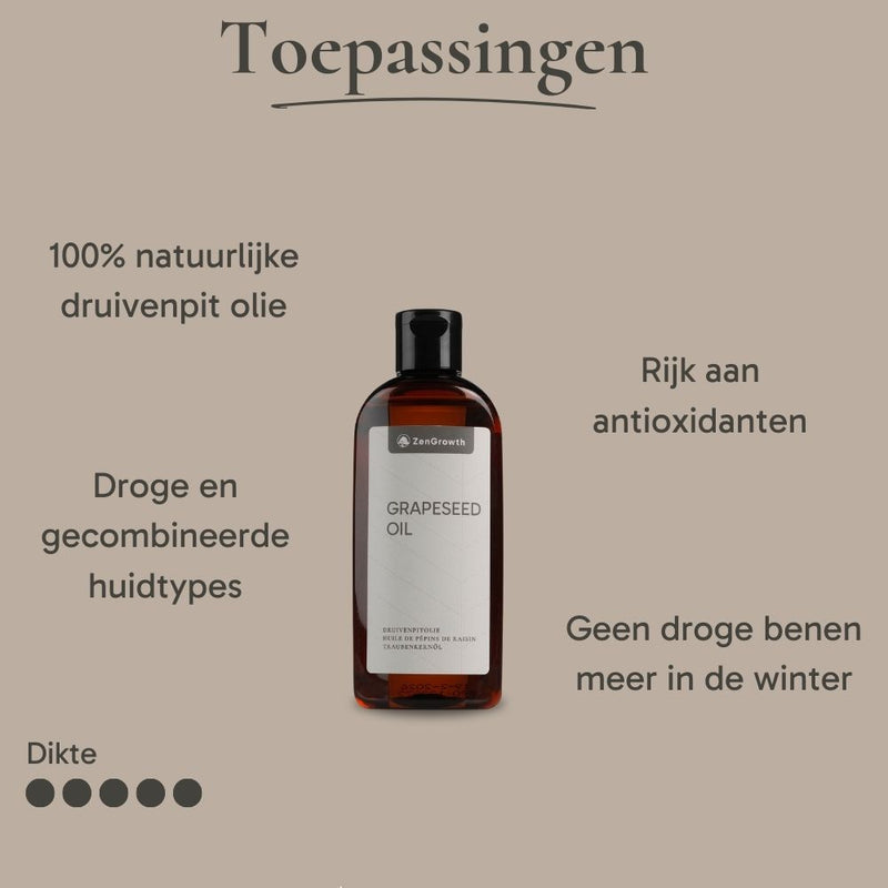 ZenGrowth 100% Natürliche Traubenkernöl 150ml