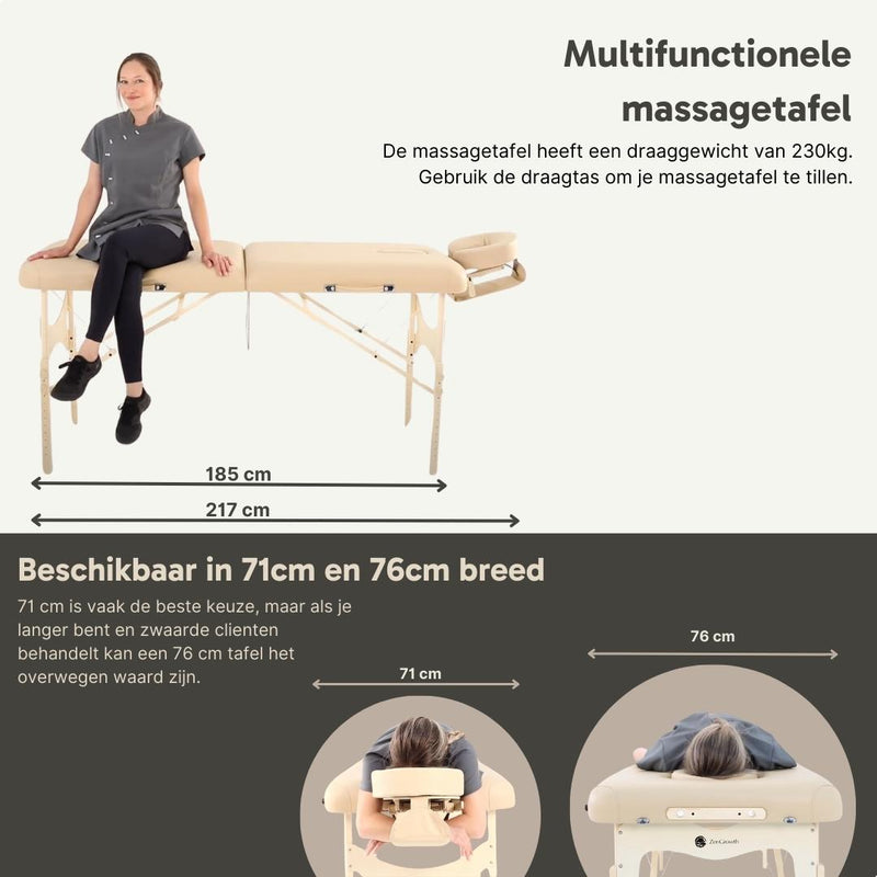 ZENGROWTH Massageliege Belverde 2.0 Mokka 71cm