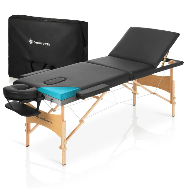 Tweedekans ZENGROWTH Massagetafel Economy Zwart