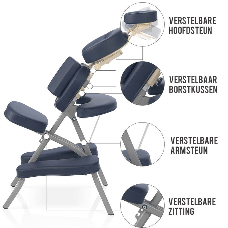 Tweedekans ZENGROWTH Massagestoel Valo Inklapbaar Marineblauw