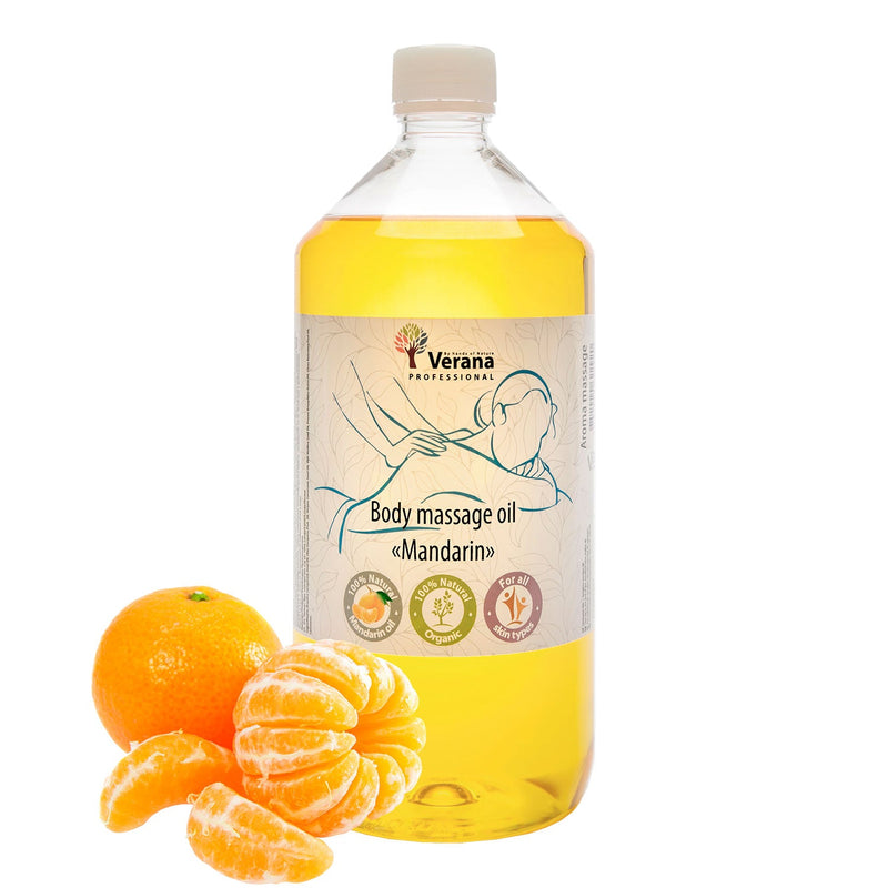 Verana 100% Natürliches Massageöl Mandarine 1l