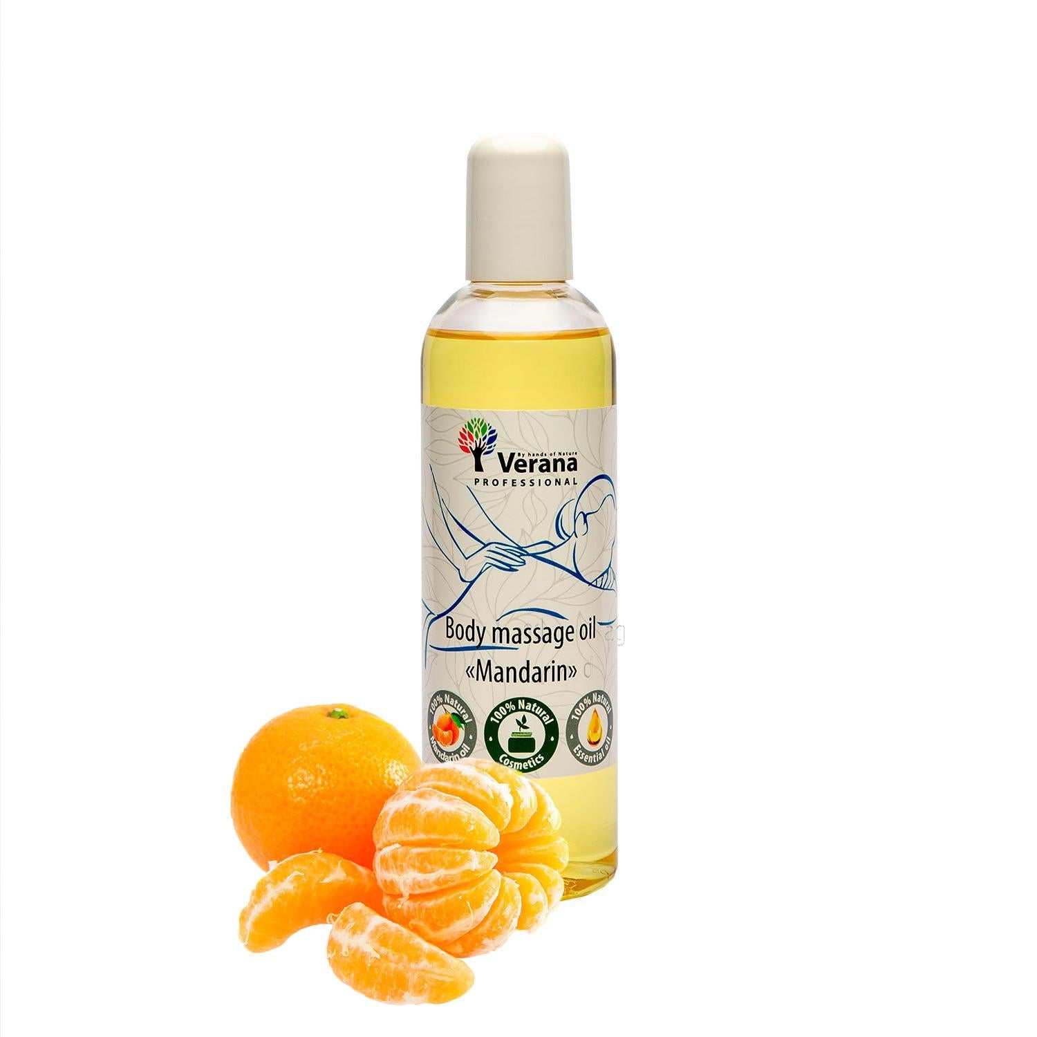 Verana 100% Natürliches Massageöl Mandarine 250ml