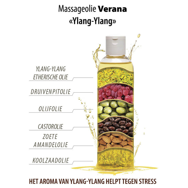 Verana 100% Natürliches Massageöl Ylang Ylang 250ml